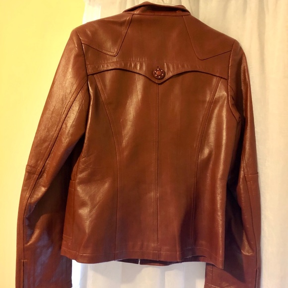 💎PRICE DROP!! Genuine Light Brown Leather Jacket - Picture 4 of 4